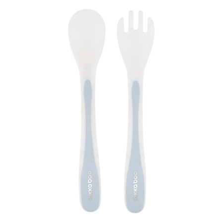 Kikka Boo Spoon and Fork Set – Blauw