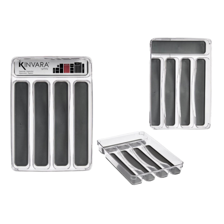 Kinvara kunststof/siliconen ladeverdeler - transparant/grijs