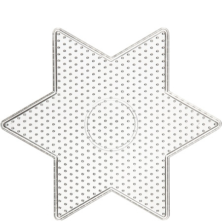 Creotime Transparante Ster Kralenplaat - 15x15cm