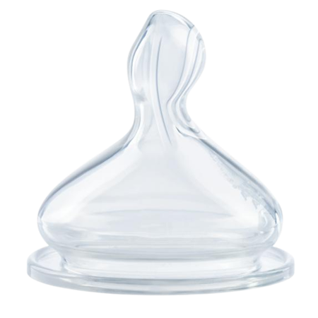 NUK First Choice 0–6M Medium Siliconen Flesspeen – 2 stuks