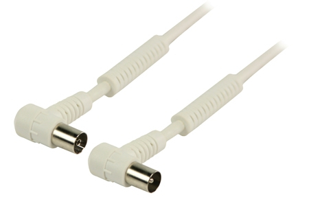 Valueline Antennekabel Wit 120 dB - 1 meter
