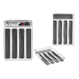 Kinvara kunststof/siliconen ladeverdeler - transparant/grijs