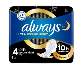 Always Ultra Secure Nachtmaat 4 - 8 stuks