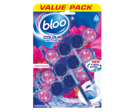 Bloo Colour Active Frisse Bloemen Toiletverfrisser - 3-Pak
