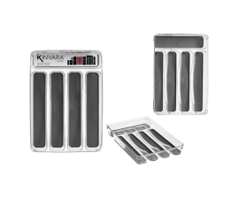 Kinvara kunststof/siliconen ladeverdeler - transparant/grijs