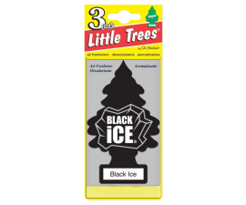 Little Trees Black Ice Hanging Air Freshener – 3 stuks