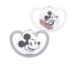 NUK Disney Space 18–36M Grijze Fopspeen – 2 stuks