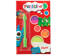 Plasticine Fluro Modelleerwas Set