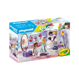 Playmobil Kleedkamer Speelset om te Kleuren met Crayola Wasbare Stiften